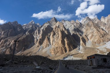 Tupopdan tepeleri, Passu köyü yakınları, yukarı Hunza, Pakistan 'ın kuzey bölgeleri.