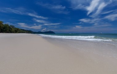 Tropik Cennet Sahili ve mavi gökyüzü, Koh Lipe Adası Satun, Tayland