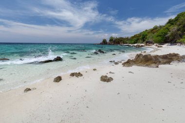 Tropik Cennet Sahili ve mavi gökyüzü, Koh Lipe Adası Satun, Tayland