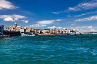 Galata Kulesi ve Galata Köprüsü, İstanbul, İstanbul ve Türkiye 'den görüldü.
