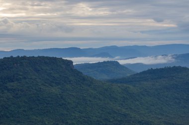 Sabahları güzel manzara, Pha Mor E Daeng, Kantharalak, Sisaket, Tayland