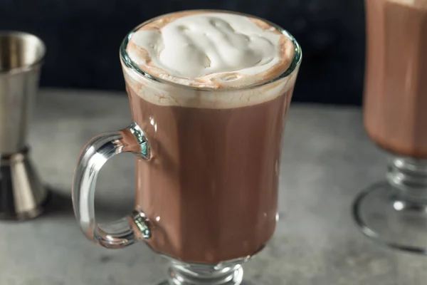 Warm Ski Lift Boozy Hot Chocolate Cocktail with Whipped Cream