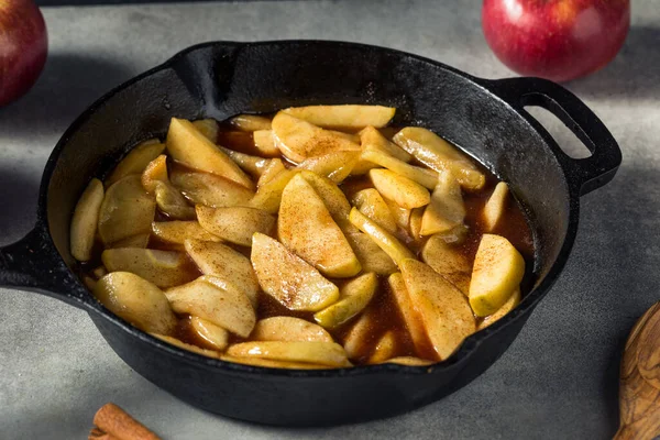 stock image Homemade Cinnamon Baked Apples with Butter and Sugar