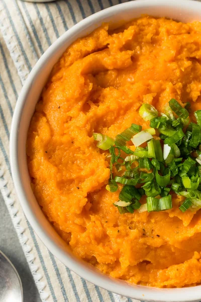 Healthy Homemade Mashed Sweet Potatoes Milk Butter — Stock Photo, Image