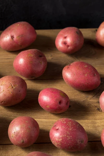 Ακατέργαστες Κόκκινες Βιολογικές Πατάτες Ένα Μάτσο — Φωτογραφία Αρχείου
