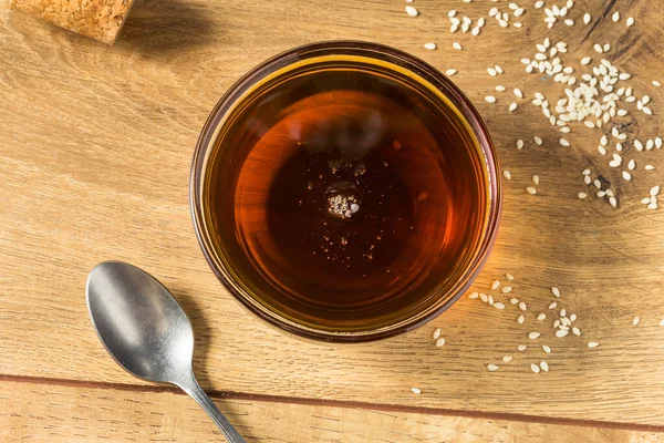 Homemade Asian Sesame Oil Bowl — Stock Photo, Image
