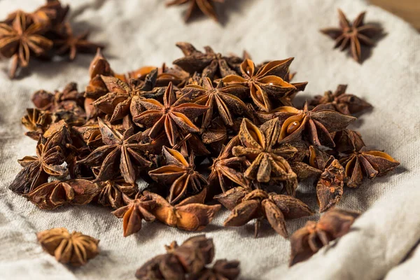 곳에서 열리는 Raw Brown Organic Star Anise Spice — 스톡 사진
