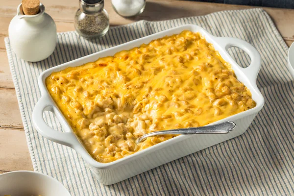 stock image Homemade Baked Macaroni and Cheese Ready to Eat