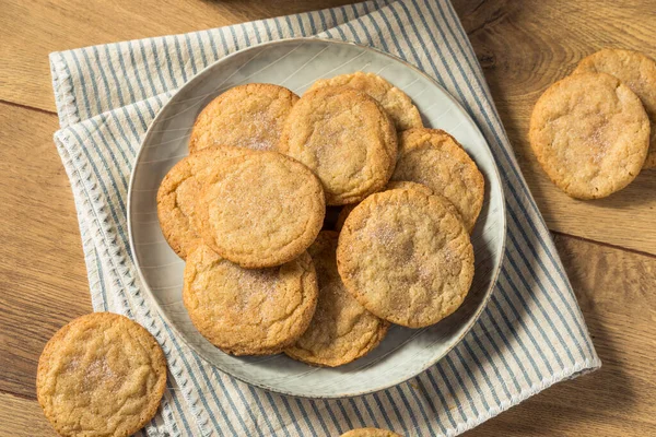 Homemade Organic Snickerdoodle Cookies on a Plate