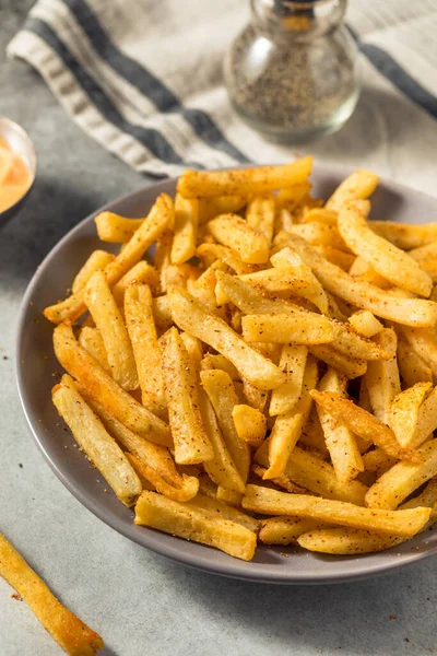 Homemade Spicy Cajun French Fries Mayo — Stock Photo, Image