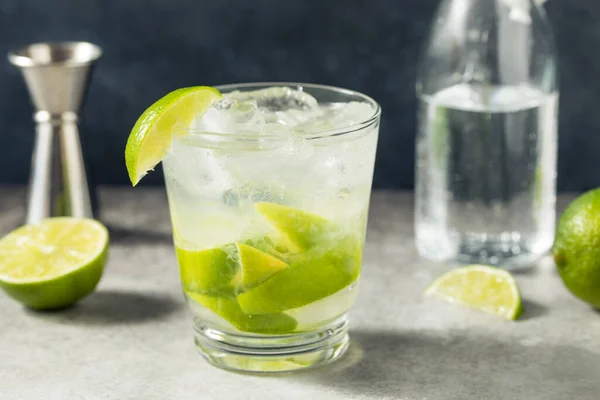 Boozy Refreshing Guaro Sour Cocktail Lime Soda — Stock Photo, Image