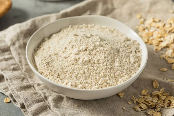 Raw Organic White Oat Flour Bowl — 스톡 사진