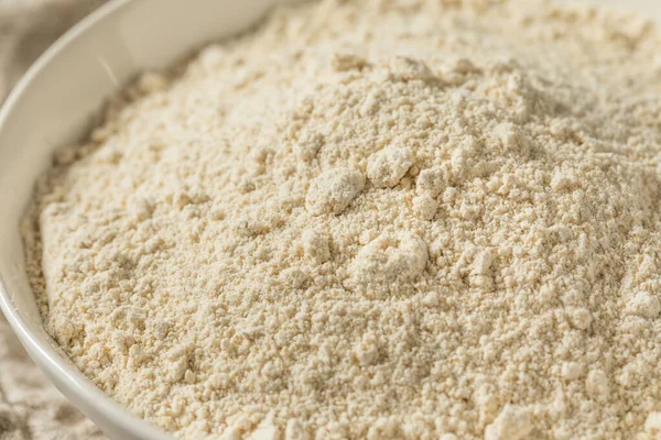 Raw Organic White Oat Flour Bowl —  Fotos de Stock