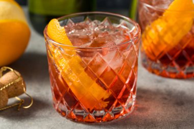 Boozy Cold Negroni Sbagliato Cocktail with Prosecco