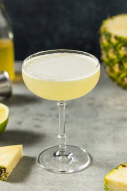 Boozy Refreshing Pineapple Rum Daiquiri in a Coupe