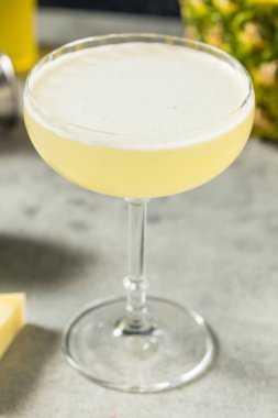 Boozy Refreshing Pineapple Rum Daiquiri in a Coupe