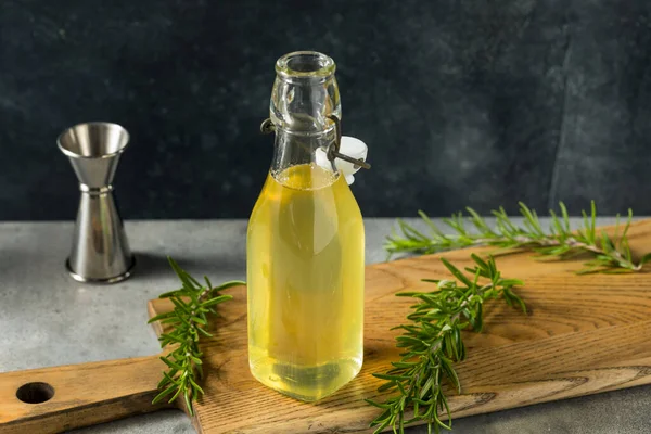 Homemade Rosemary Simple Syrup Cocktails Drinks — Stock Photo, Image