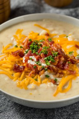 Savory Homemade Baked Potato Soup with Bacon and Cheese