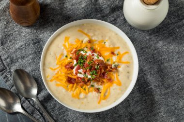 Savory Homemade Baked Potato Soup with Bacon and Cheese