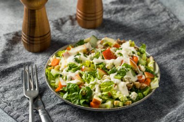 Homemade Healthy Blue Cheese Salad with Walnuts and Apples