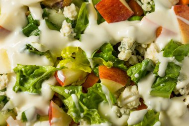 Homemade Healthy Blue Cheese Salad with Walnuts and Apples