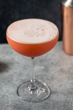 Boozy Refreshing Cold Negroni Gin Sour with Lemon Juice