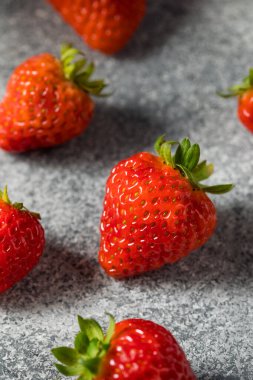 Raw Red Organic Sweet Strawberries in a Bowl Ready to Eat