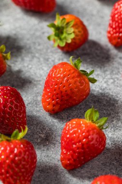 Raw Red Organic Sweet Strawberries in a Bowl Ready to Eat