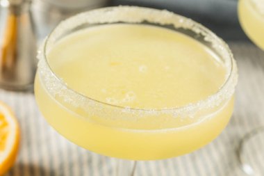 Boozy Refreshing Meyer Lemon Drop Martini with a Sugar Rim