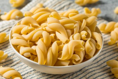 Homemade Dry Casarecce Pasta in a Bowl