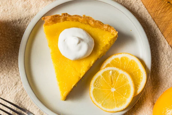 Homemade Meyer Lemon Tart Pastry Dessert — стоковое фото