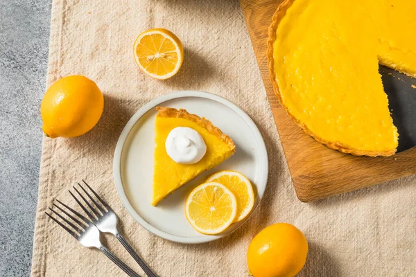 Homemade Meyer Lemon Tart Pastry Dessert — Zdjęcie stockowe