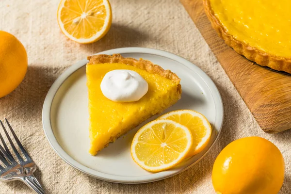 Homemade Meyer Lemon Tart Pastry Dessert — 图库照片