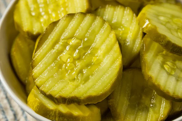 Homemade Preserved Dill Pickle Slices Bowl — Stok fotoğraf