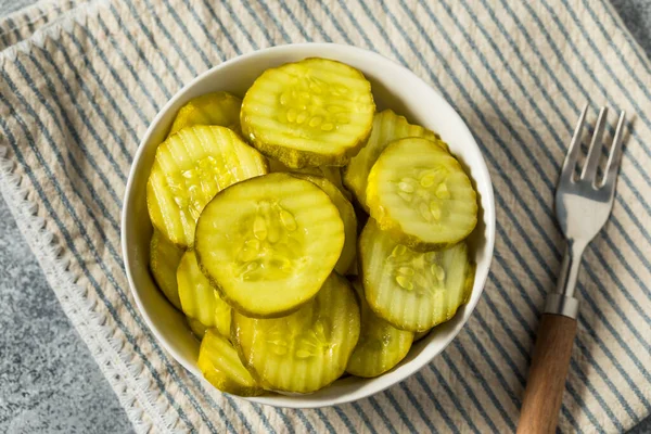 Homemade Preserved Dill Pickle Slices Bowl — Stockfoto