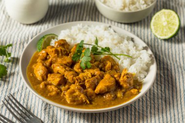 Homemade Coconut Curry Chicken with White Rice