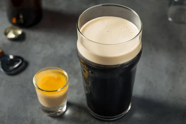 Boozy Irish Bomb Shot Cocktail Stout Beer Patricks Day — 图库照片
