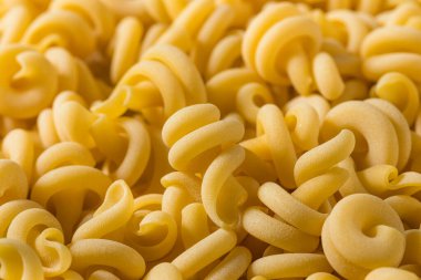 Homemade Dry Trottole Pasta in a Bowl