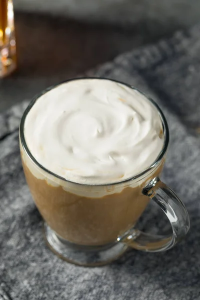 Boozy Refreshing Irish Coffee Cocktail Whipped Cream — стокове фото