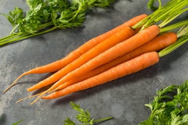 Organik Çiğ Turuncu Havuç Bir demet