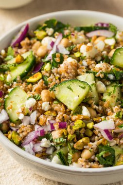 Jennifers Organik Çiğ Bulgar Buğday Salatası Salatalıklı ve Feta