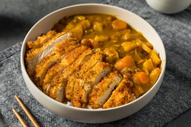 Japanese Chicken Katsu Curry Stew with Rice clipart