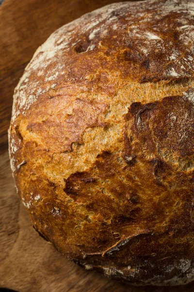 stock image Traditional No Knead Peasant Bread Ready to Eat