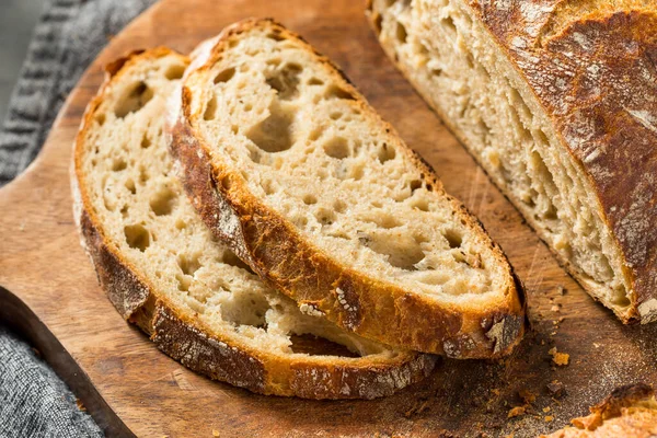 Geleneksel Diz Yok Köylü Ekmeği Yemeye Hazır — Stok fotoğraf
