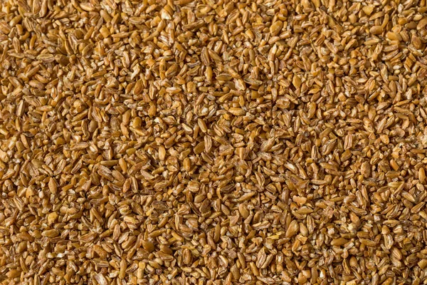 Raw Brown Organic Bulgar Wheat Bowl — Stock Photo, Image