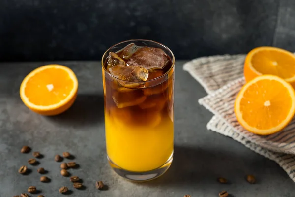 Refrescante Bebida Fría Jugo Naranja Café Con Hielo —  Fotos de Stock
