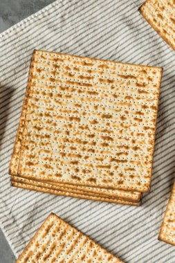 Homemade Jewish Matzah Flat Bread Ready to Eat clipart