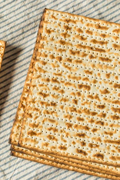 Hecho Casa Judío Matzah Pan Plano Listo Para Comer — Foto de Stock