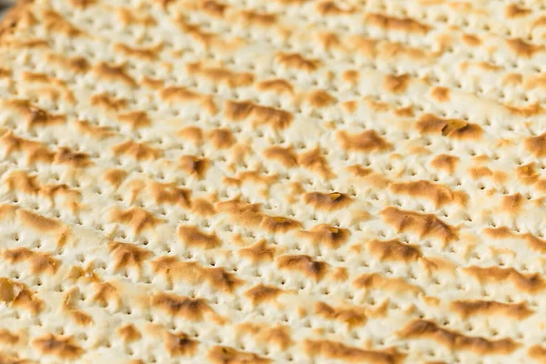 Homemade Jewish Matzah Flat Bread Ready Eat — Stock Photo, Image