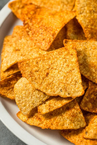 Mexikanische Limetten Und Chili Tortilla Chips Fertig Zum Essen — Stockfoto